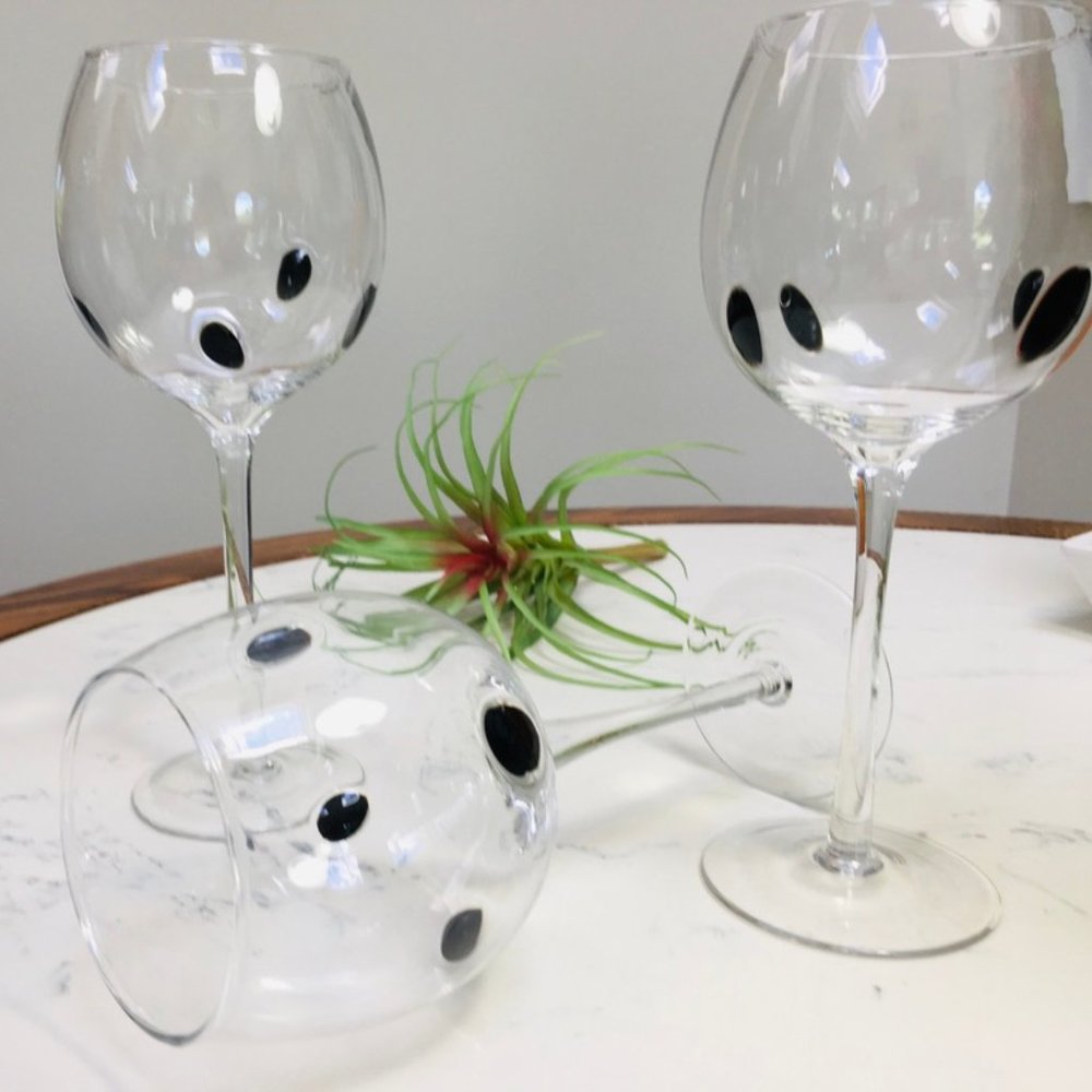 FIRM! Classic Polka Dot Wine/Water/Juice Glasses (3) $3.33/EACH